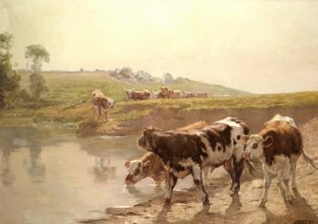 文薩斯雷 瓦斯拉夫 佈若茨客 Cattle In A Pasture 文薩斯雷 瓦斯拉夫 佈若茨客 Cattle In A Pasture
